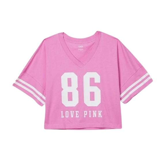 VICTORIA'S SECRET PINK- COTTON OVERSIZED CROP TOP - Picture 3 of 6
